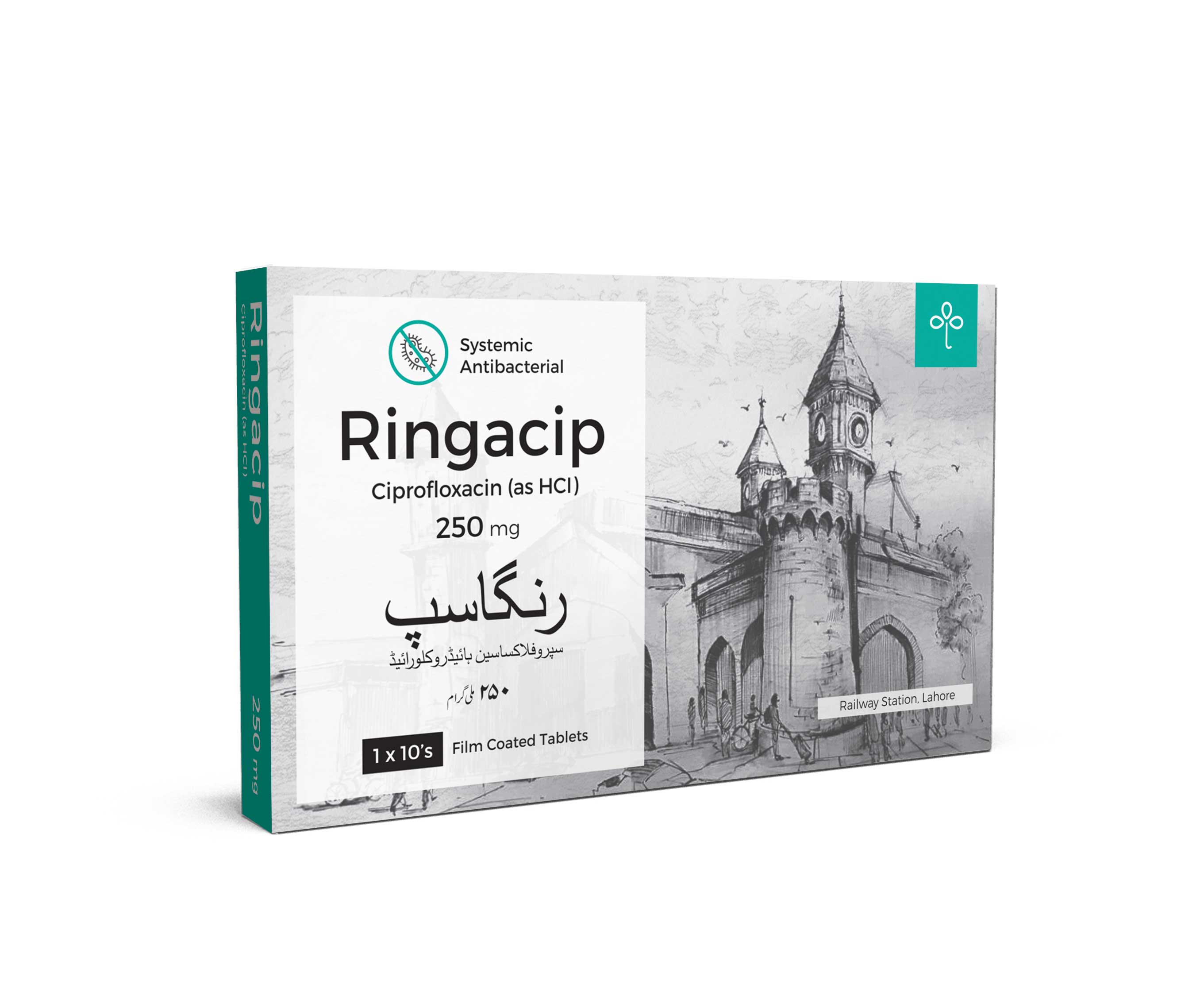 Ciprofloxacin (as HCL) 250 mg